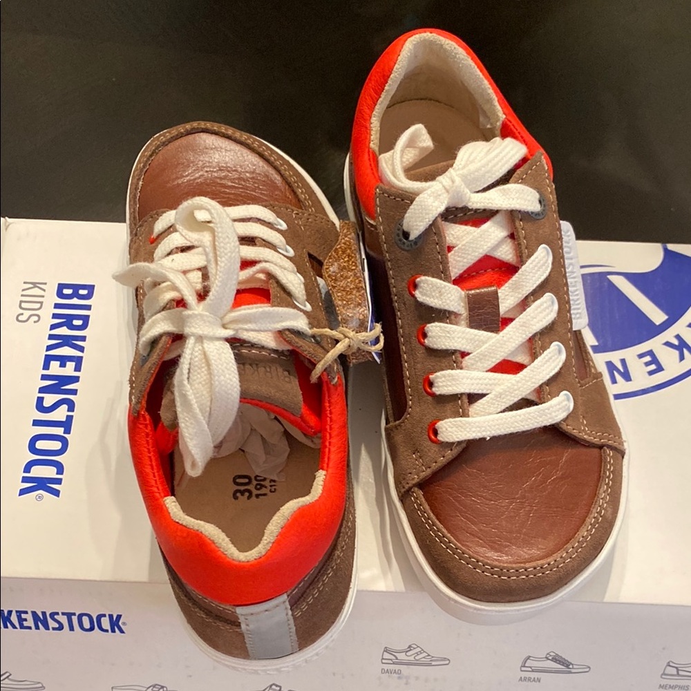 Birkenstock Brown and Red Casual Sneakers